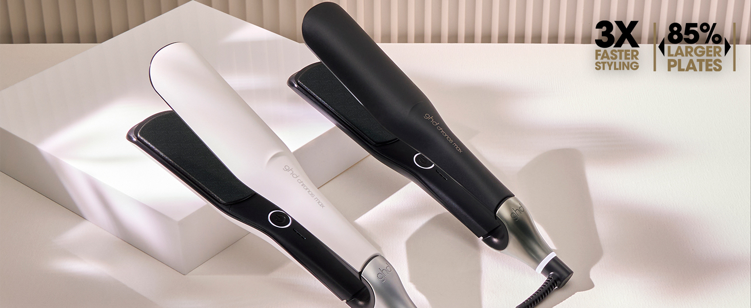GHD S8M421 Chronos Max 2-inch Styler Professional Flat Iron Hair Straightener - White