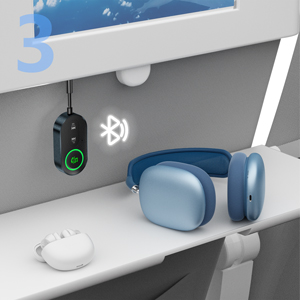Upgraded Bluetooth 5.3 Transmitter Receiver, 2-in-1 Airplane Bluetooth Adapter