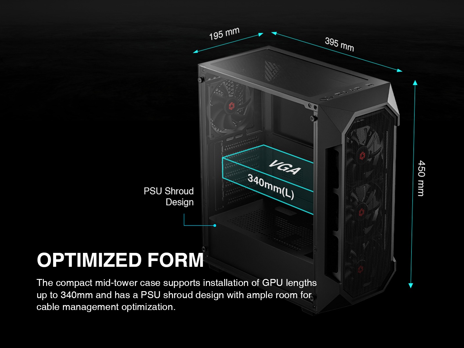 Rosewill RWGC1 ATX Mid Tower Gaming Computer PC Case