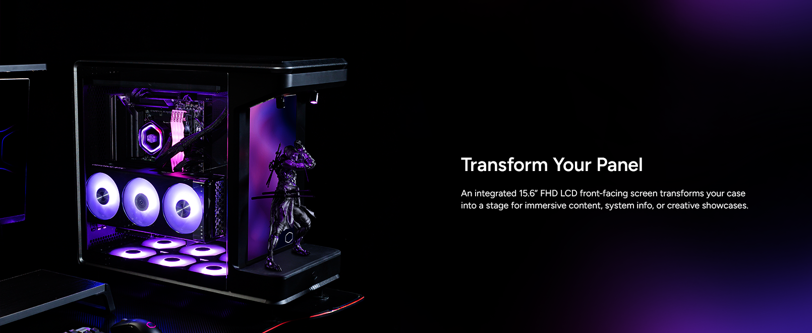  Cooler Master MasterFrame 360 Stage LCD ATX Mid-Tower PC Case