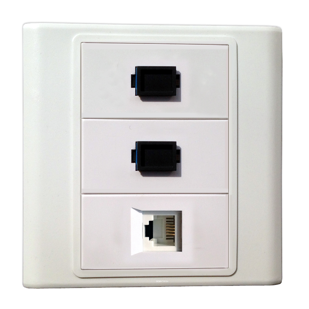 wall plate SC Simplex Fiber Optic Keystone Modules Multimedia Information Wall Plate