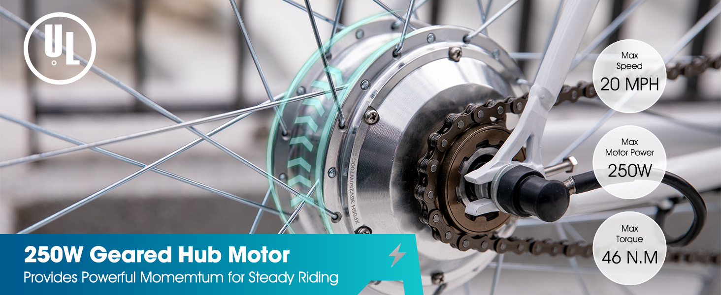 Elctric Commuter City Ebikes for Adult Men Women Electric Bike 250w Motor 36v 20mph