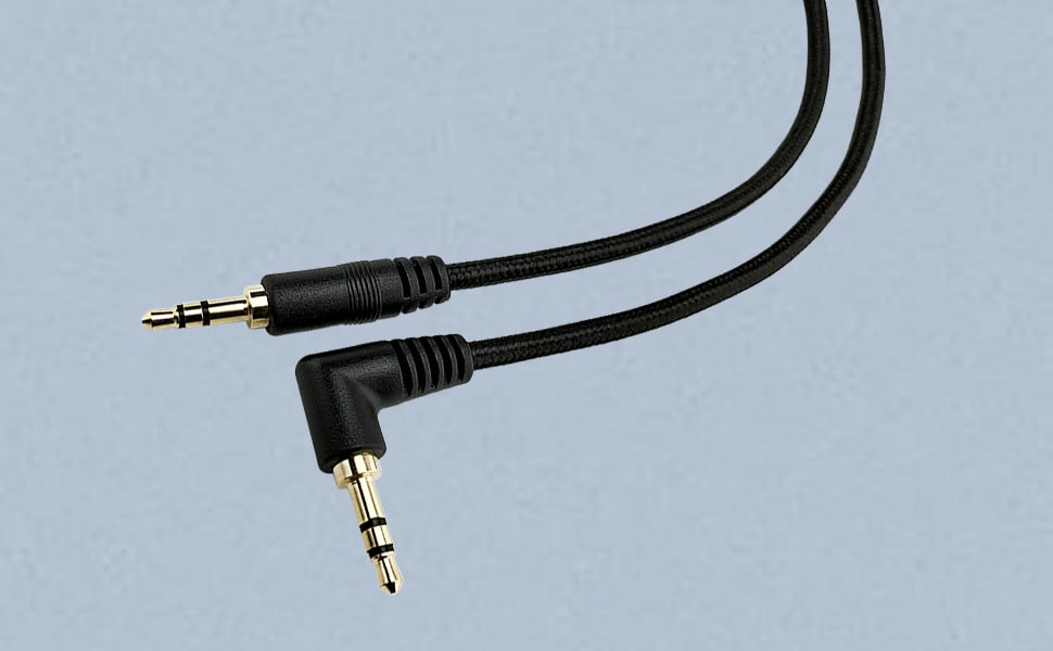 SatelliteSale 3.5mm Male to Male Aux Audio Cable 90 Degree Right Angle