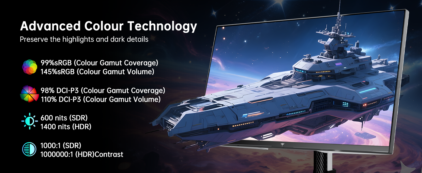 KTC 27 Inch 4K MiniLED Gaming Monitor Dual Mode