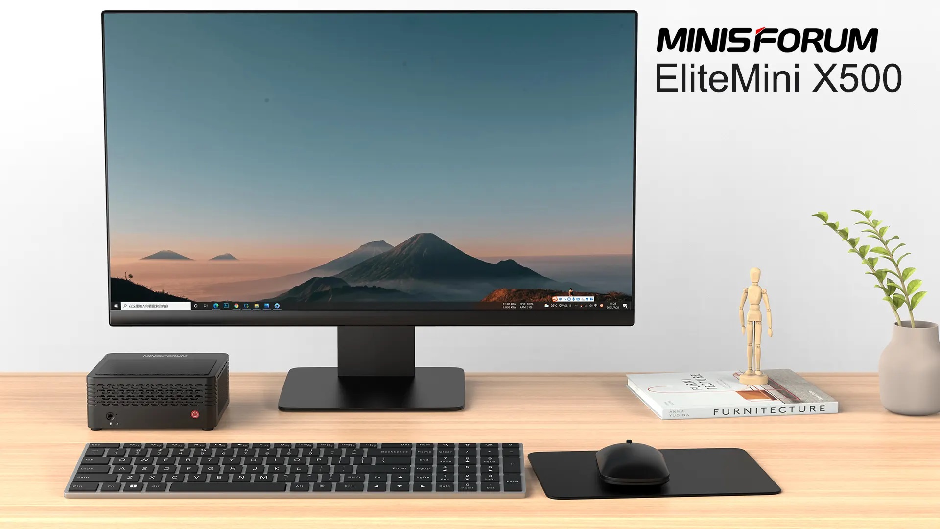 MINISFORUM Elitemini X500 Mini PC AMD Ryzen 5 5600G up to 4.4Ghz