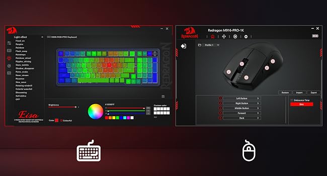 Redragon Eisa Anime Keyboard & Mouse Combo, K686 PRO KB + M916 26K DPI Mice