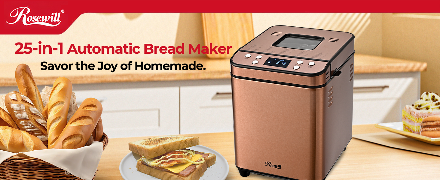 Rosewill 25-in-1 Automatic Bread Maker Machine