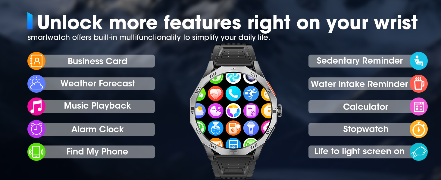Smart Watch for Men, 1.85" HD Ultra Screen Touch Screen Sport Smartwatch 710mAh Battery Smart Watche