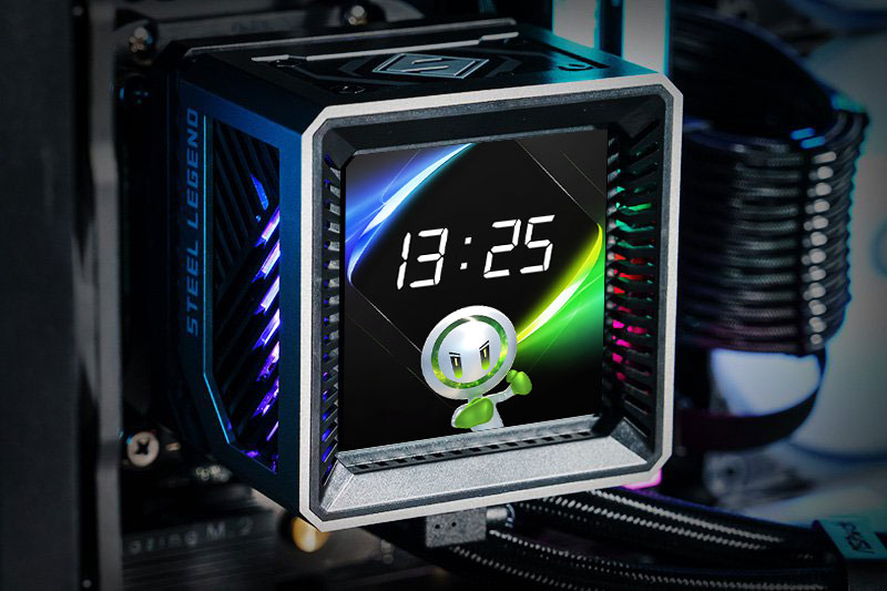 ASRock AIO Steel Legend Dark 360 LCD Liquid Cooler
