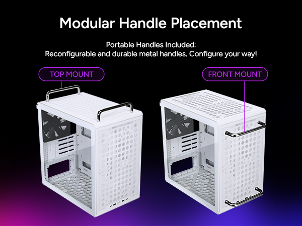 Cooler Master QUBE 340 Micro-ATX Compact -Tower PC Case - White