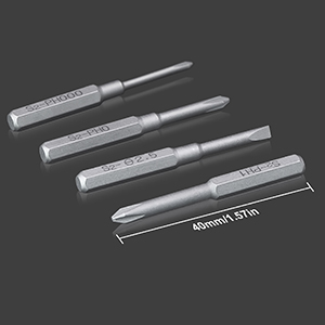 Extended 40mm Screwdriver Bits