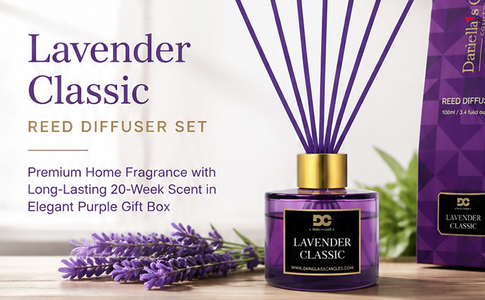 Lavender classic reed diffuser set air home fragrance