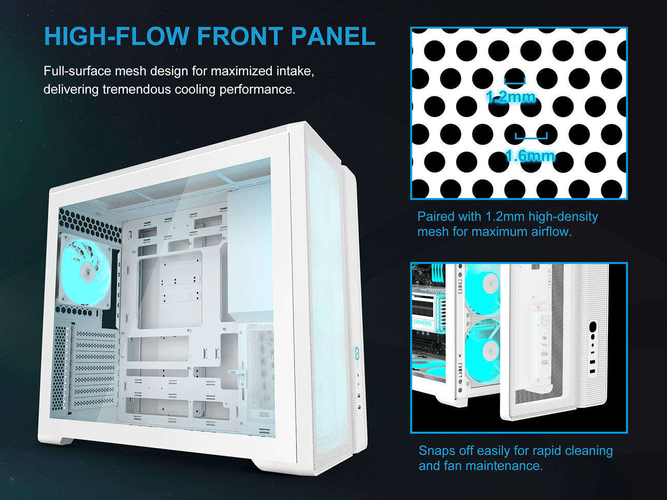 SAMA S50 ATX Mid Tower Case - White