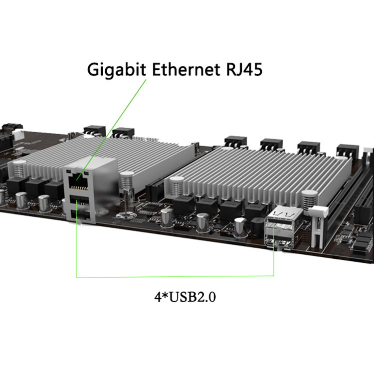 9-Card in-line BTC x79 desktop computer motherboard eth multi