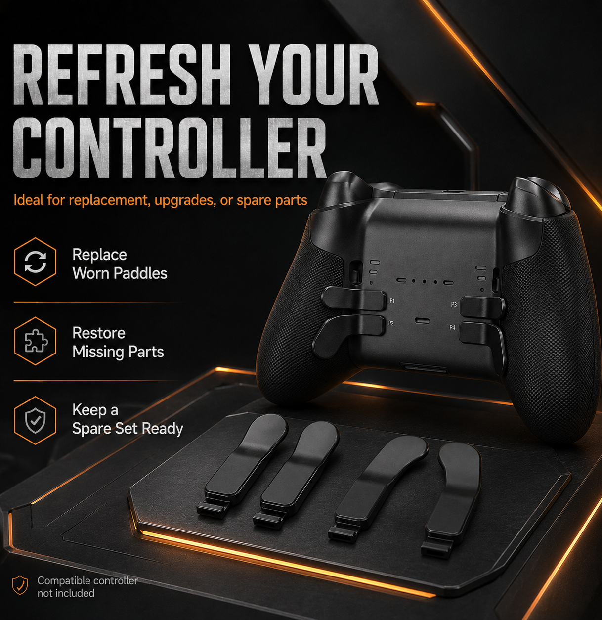 replacement controller paddles, spare elite paddles