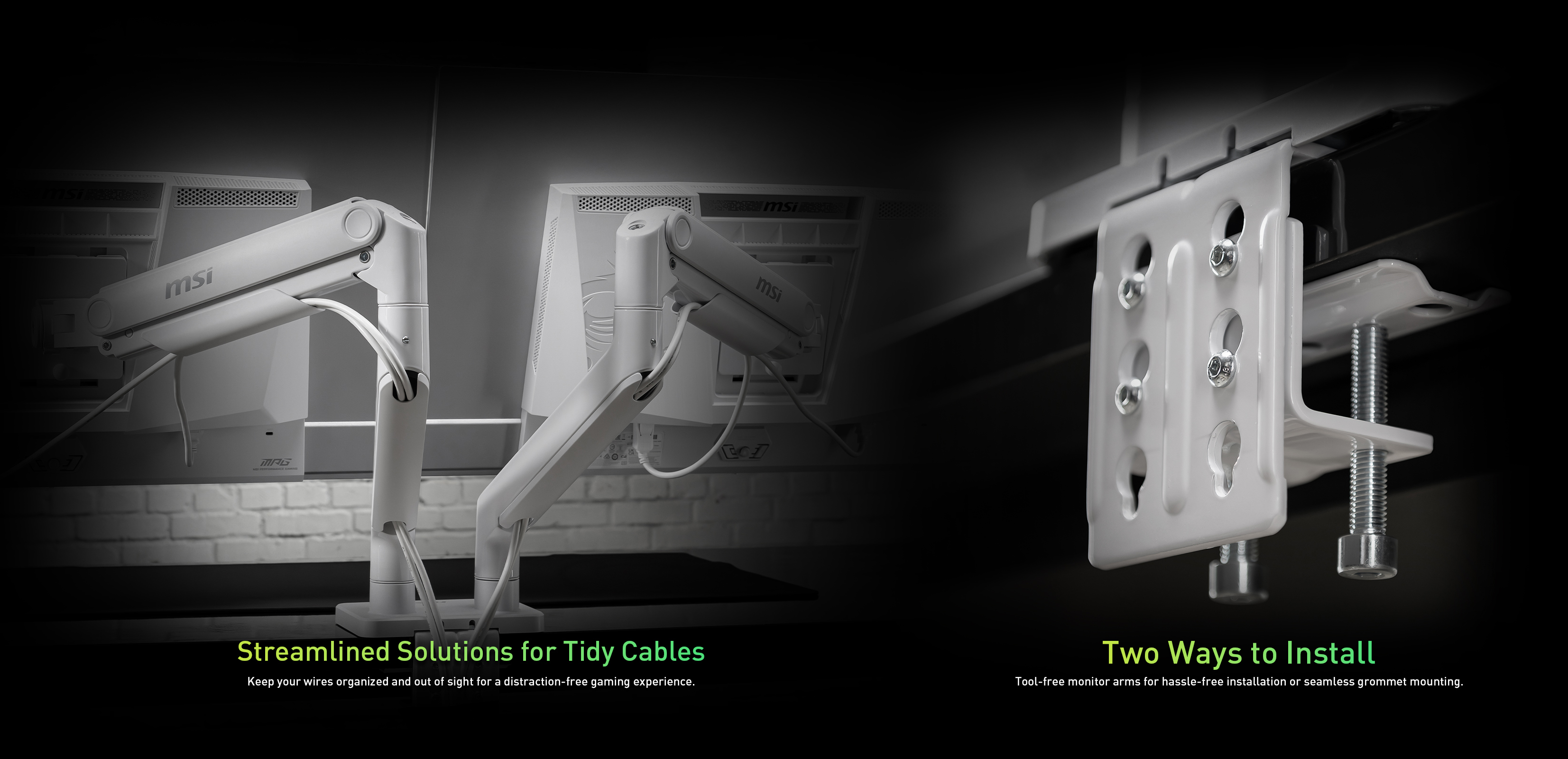 MSI MAG MT201DW Cable and Install