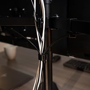 Mounting your monitors is easy with removable VESA plates that attach to the back of your screen and