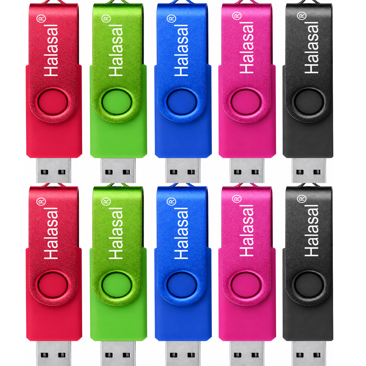 10 Pack USB 2.0 Flash Drives