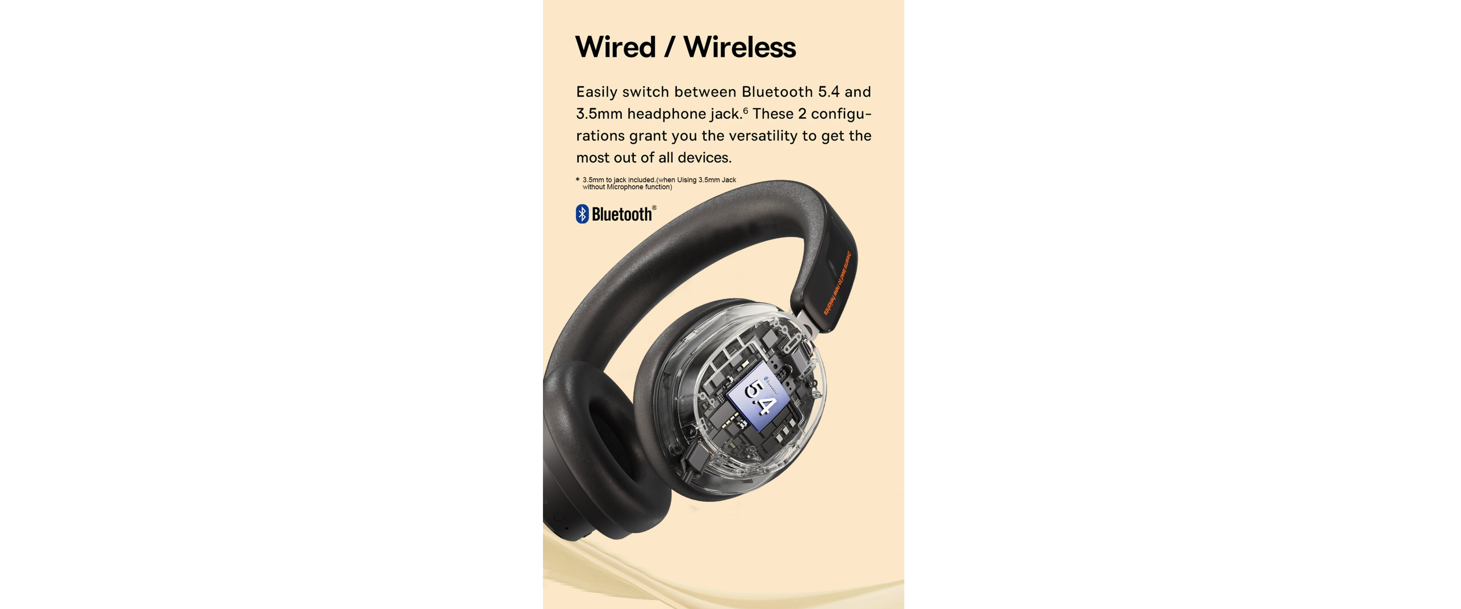 EACH ANC500 | Wired & wireless dual mode, BT5.4, 3.5mm jack