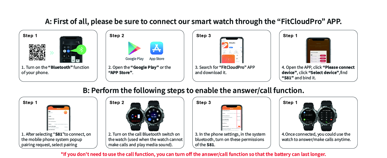 Smart Watch for Men Fitness Tracker, Bluetooth Waterproof Make Answer Call Digital Mens Watches Runn