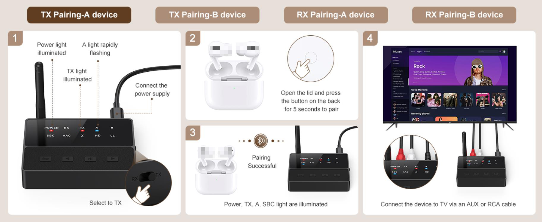 It needs to be pluged in. It doesn't include the adapter.