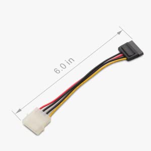 Flexible Computer Case Power Cable Flexible 18 AWG wires 6-inch length