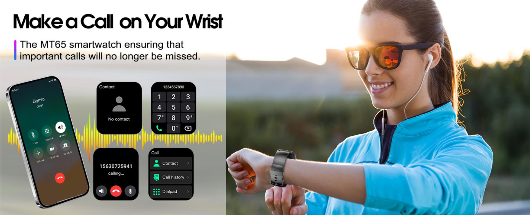 Smart Watch, 1.85"HD Smartwatches (Answer/Make Calls), 100+ Sport Modes with Fitness Tracker