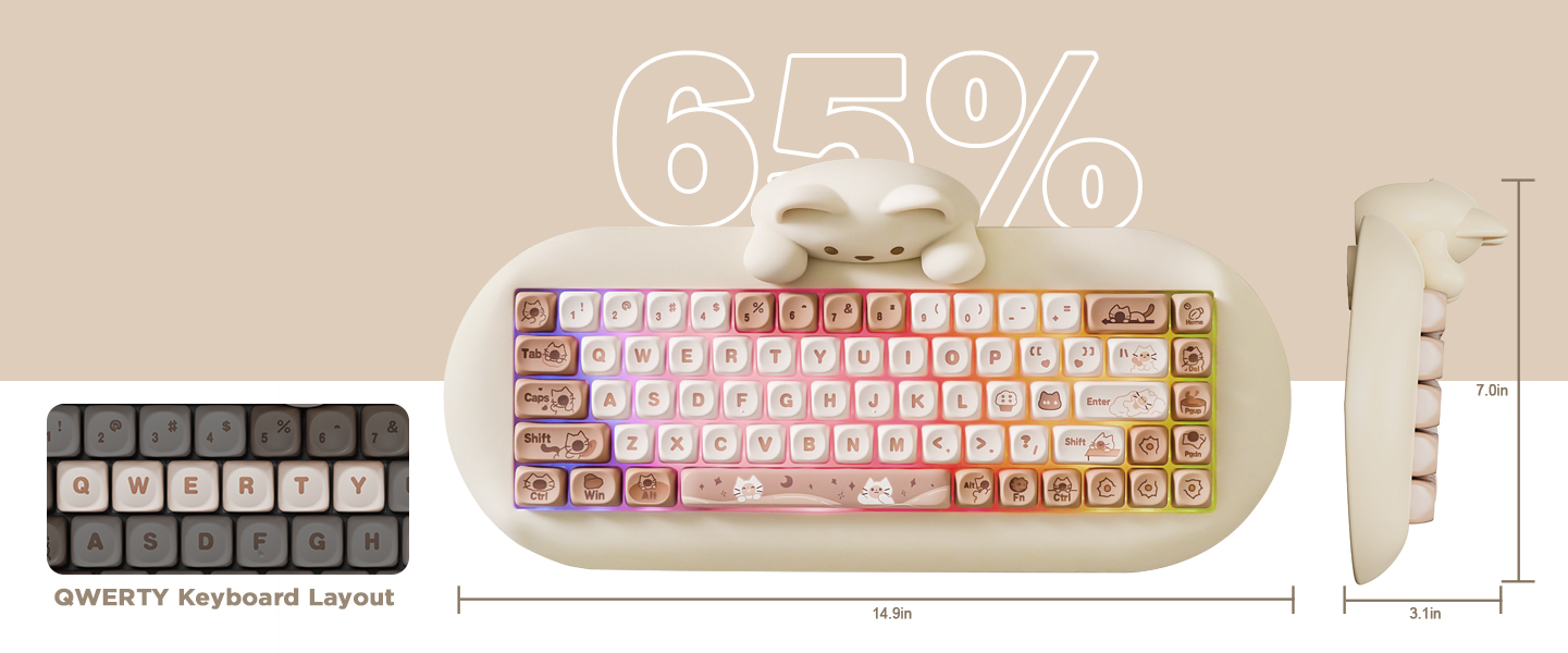 65% Compact QWERTY Layout
