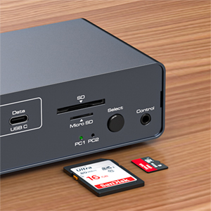 SD card port and a Micro SD card port Two SD ports are available for you to use to easily copy like