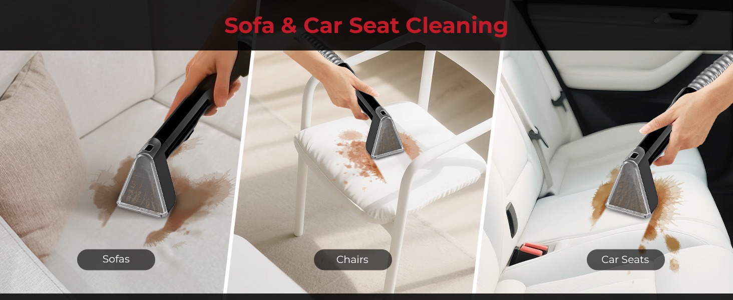 Rosewill Multi-Purpose Portable Carpet and Upholstery Cleaner - Black & Gray