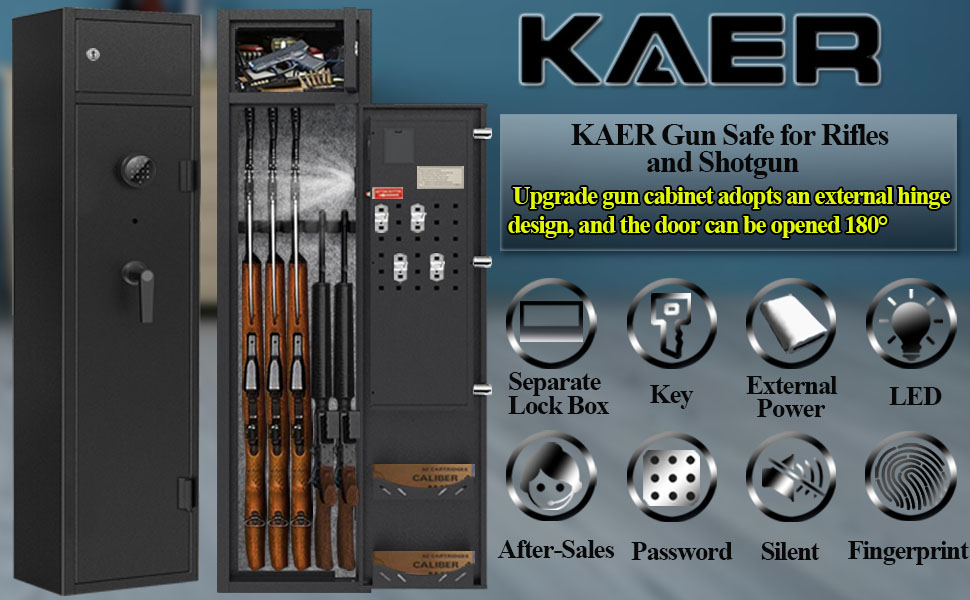 4-10 Rifle Safe Quick Access Long Gun Safe Shotgun Rifle Cabinet