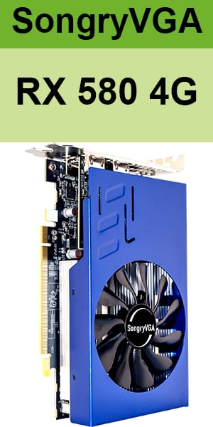 SongryVGA RX 580 4GB Multi-Screen Vedio Card 6 HDMI