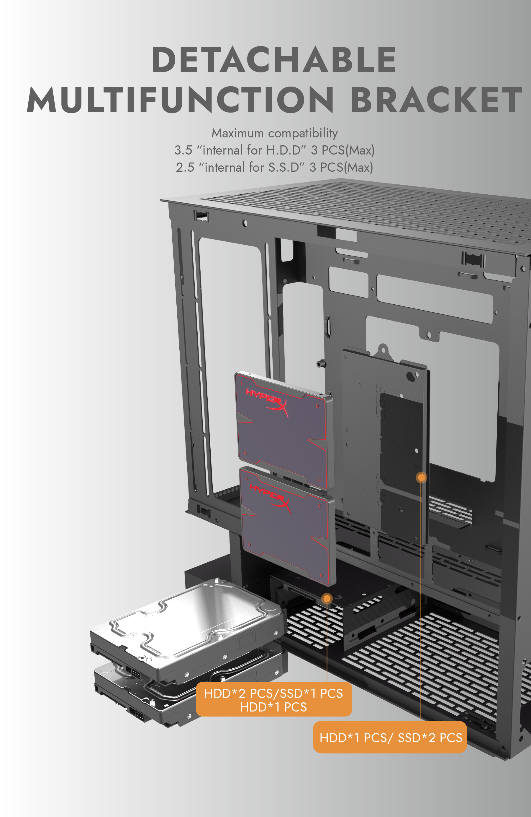 DarkFlash FLOATRON F1 M-ATX PC Case, BLACK