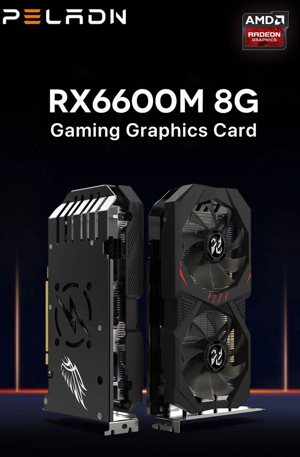 Peladn Radeon RX 6600M 8GB Game Graphics Card GDDR6 128Bit 7nm Video ...