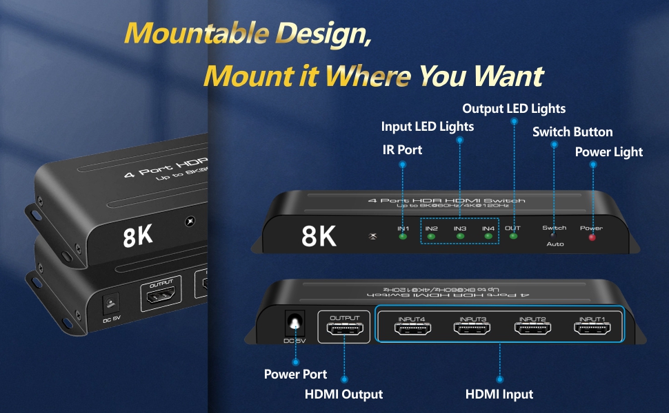 4 Port HDMI Switch