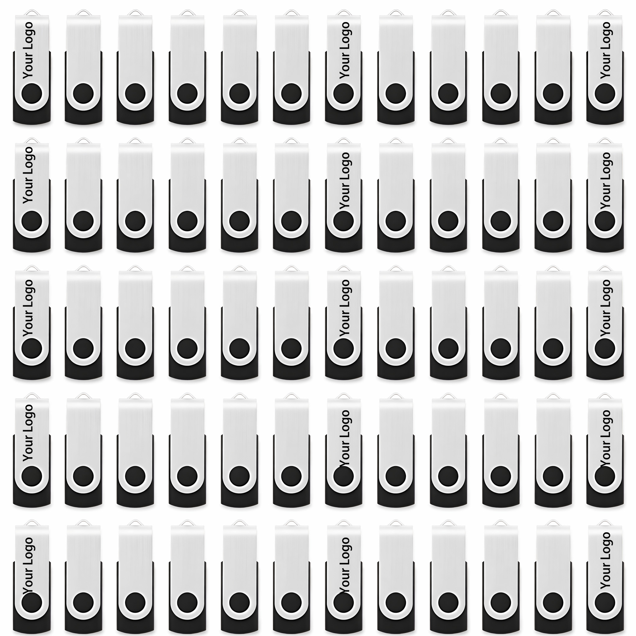 50 Pack Custom Logo USB Flash Drives Bulk