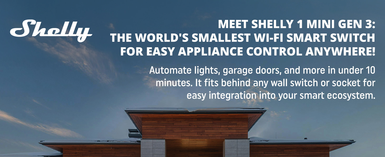 Shelly 1 mini Gen 3 - Smallest wi-fi smart switch