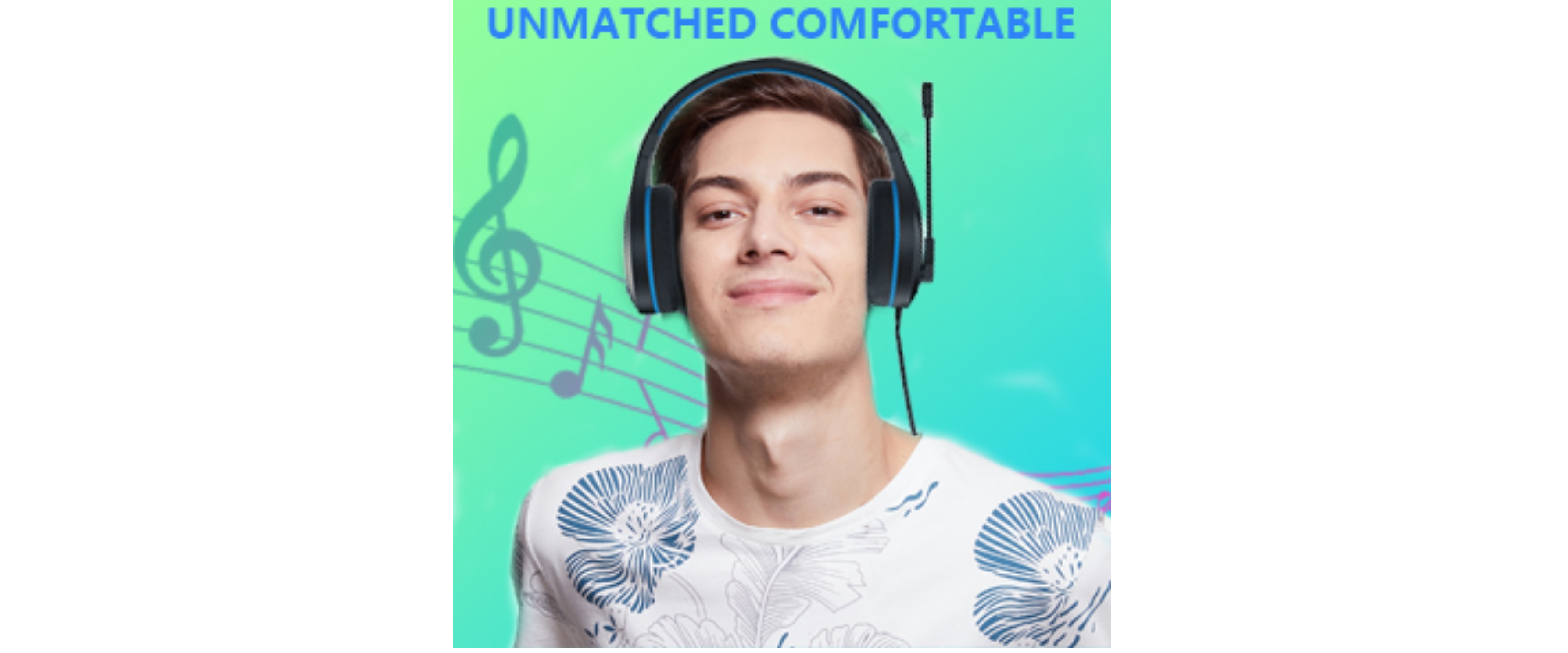 EACH gaming headset, comfortable fit, over ear gaming headphone, music gaming