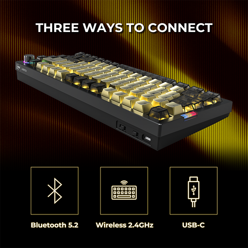 MONTECH MKey Pro Newegg 25th Anniversary Limited Gold Edition Mechanical Gaming Keyboard