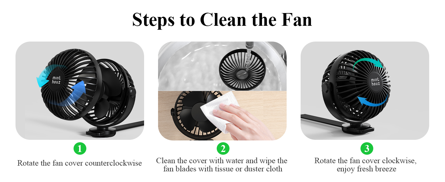 Steps to Clean the Fan