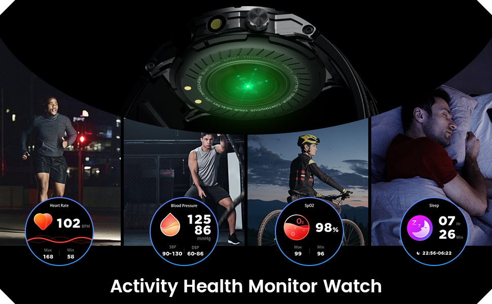 Activity & Fitness Trackers Fitness tracker watch with heart rate, blood pressure, oximetry, sleep m