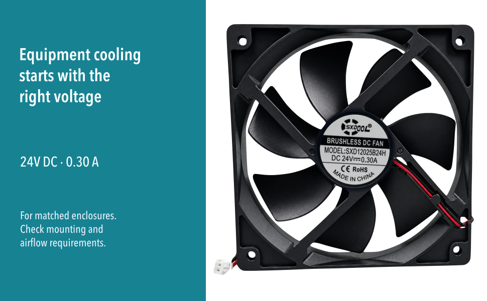 SXD12025B24H 24V fan equipment selection