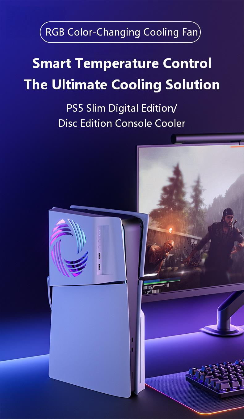 RGB Cooling Fan for PS5 Slim