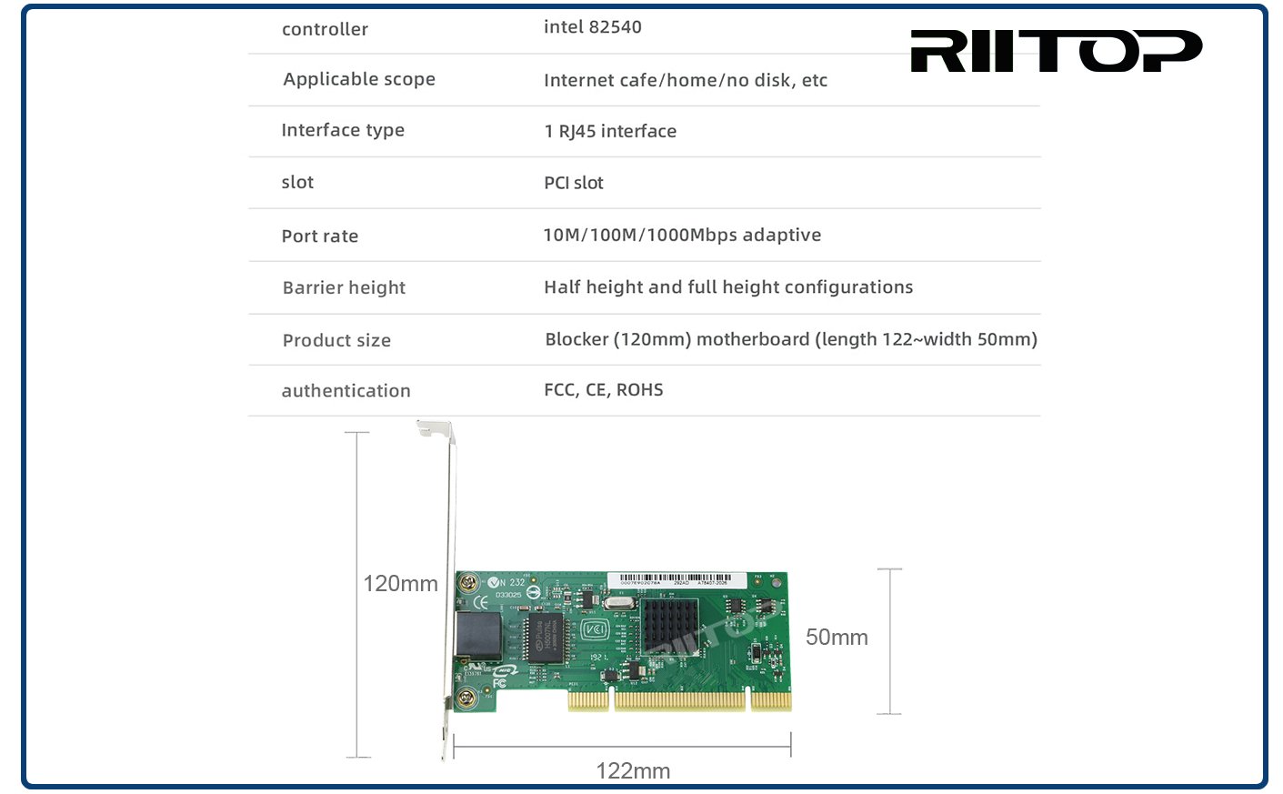 pci slot 1000Mbps gigabit network card