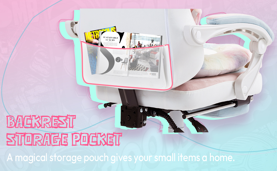 backrest storage pocket