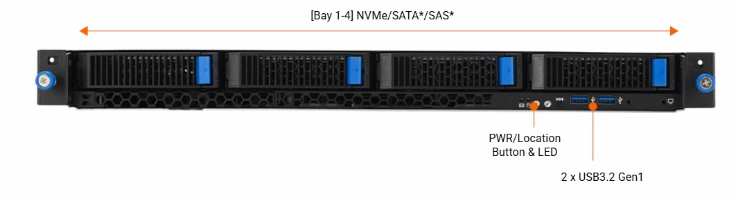 ASUS RS700-E12-RS4U-2KW10G 1U Rackmount Server
