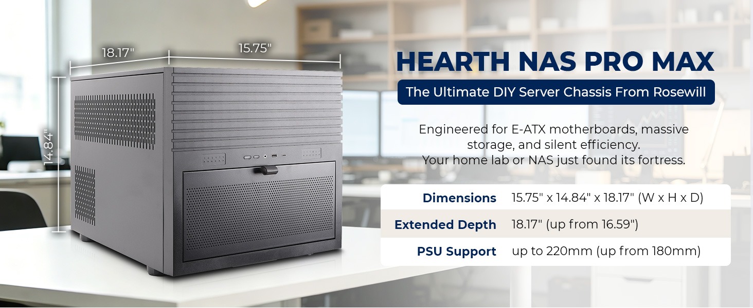 Rosewill HEARTH NAS PRO MAX Server Chassis