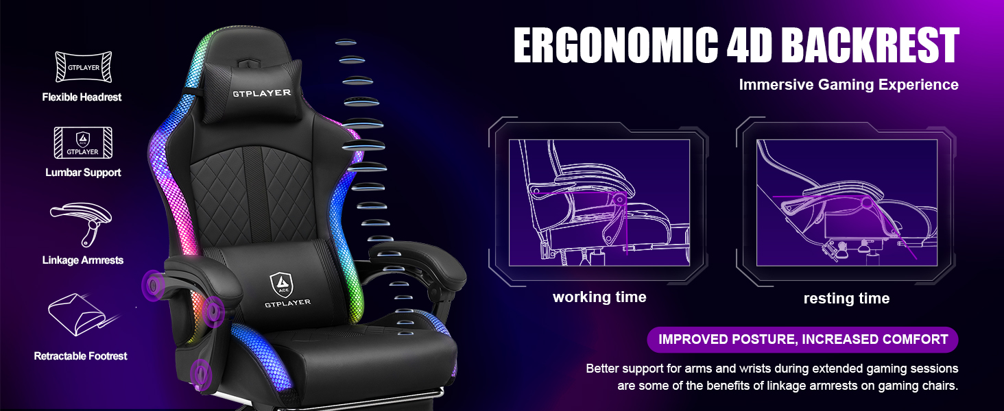 RGB Gaming Chair with Speakers