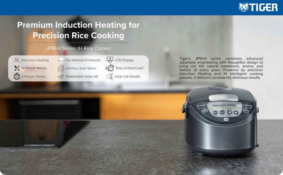 Tiger JPW-H18U Induction Heating Rice Cooker and Warmer