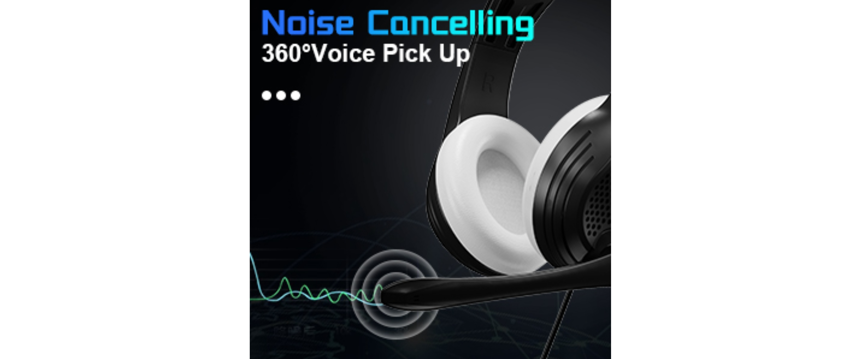 Anivia A9 headset, noise cancelling mic, 360° voice pickup, adjustable microphone